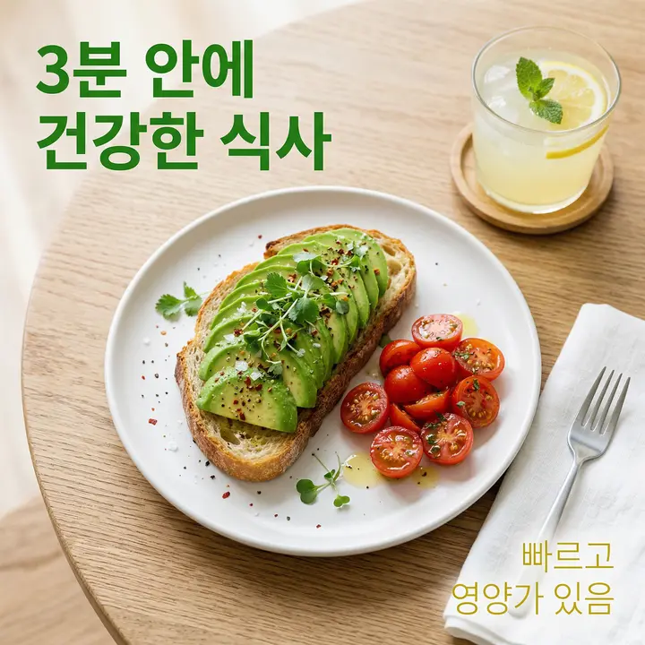 건강한 식단을 위한 미적인 4장의 아보카도 토스트 푸드 사진 — 2