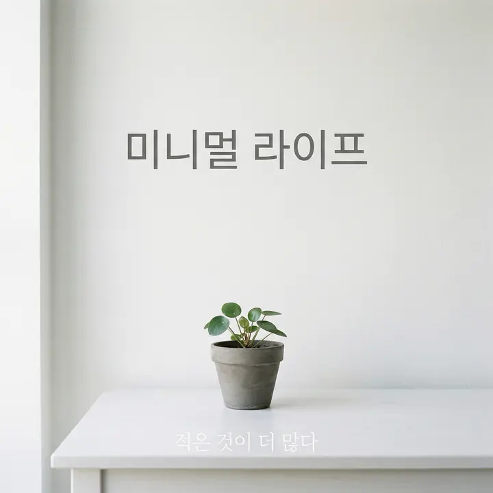 탈물질화 미니멀 라이프 소셜 미디어 이미지 — 1